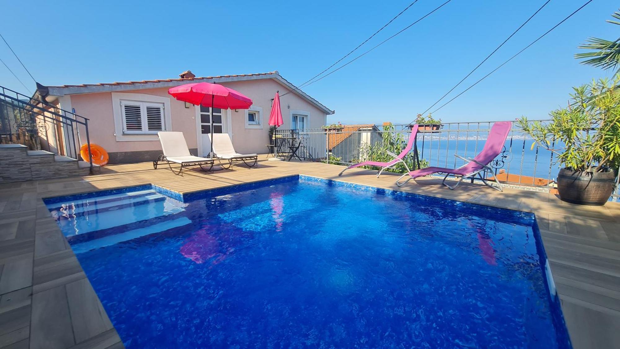 House Anastazia With Spectacular View Villa Lovran Bagian luar foto